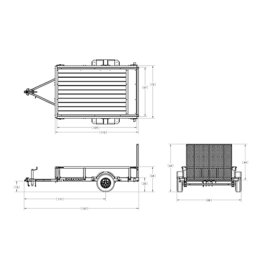 Karavan 5.5 ft. x 9 ft. Steel Utility Trailer, 2,165 lb. Max Capacity - Image 3