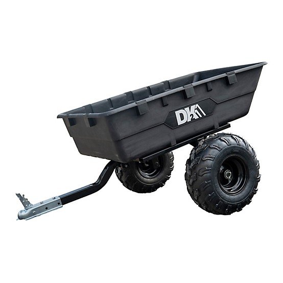 DK2 5.35 ft. x 3.85 ft. Heavy-Duty Steel Frame Poly ATV Trailer with Dump