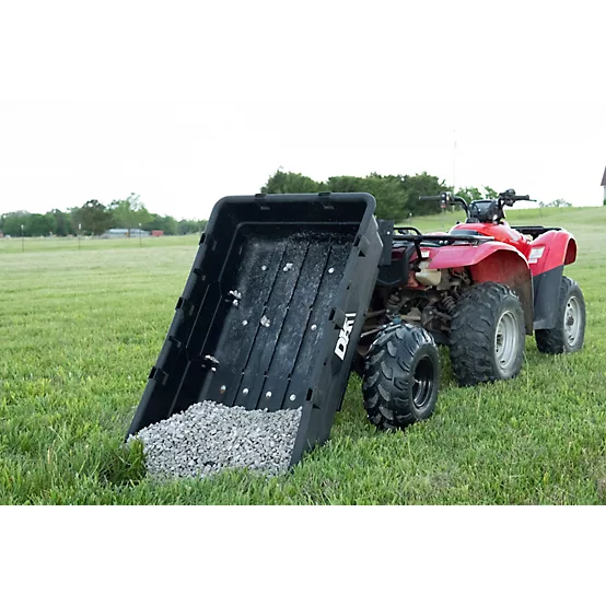 DK2 5.35 ft. x 3.85 ft. Heavy-Duty Steel Frame Poly ATV Trailer with Dump - Image 3