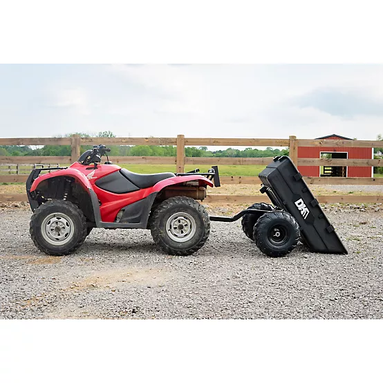 DK2 5.35 ft. x 3.85 ft. Heavy-Duty Steel Frame Poly ATV Trailer with Dump - Image 4