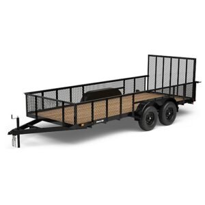 Carry-On Trailer 7 x 16ft. Tandem Axle Mesh High Sides Utility Trailer, 5,200 lb. Max Capacity
