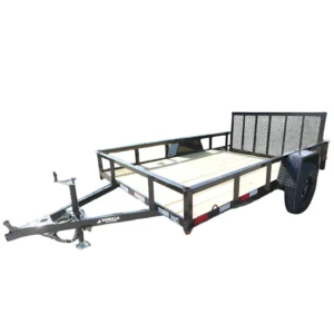 6′4″ x 10 Utility Trailer Dovetail Powder Coated With Gate 3,500lb Axle
